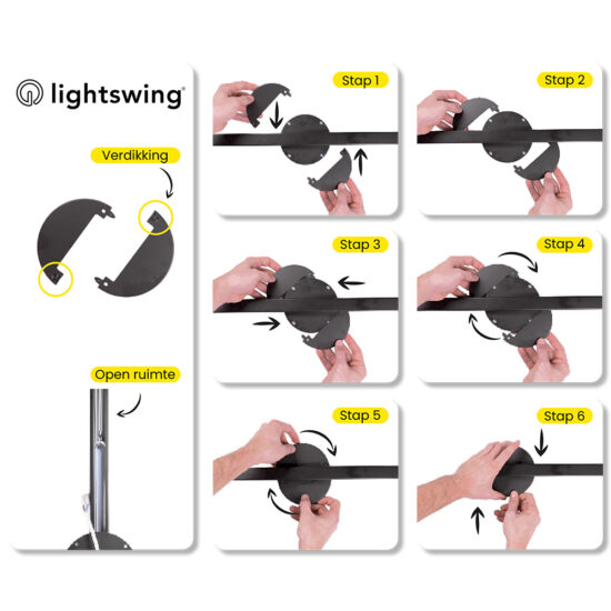 Lightswing® así es como se montan las placas de cubierta